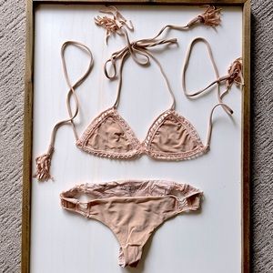 Acacia Neutral Crochet Swimsuit Pair